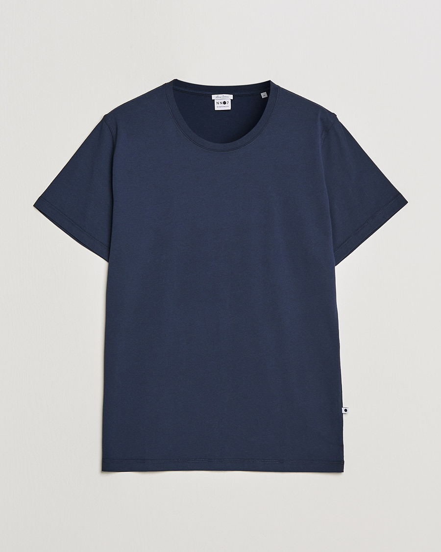 Herr | T-Shirts | NN07 | Pima Crew Neck Tee Navy Blue
