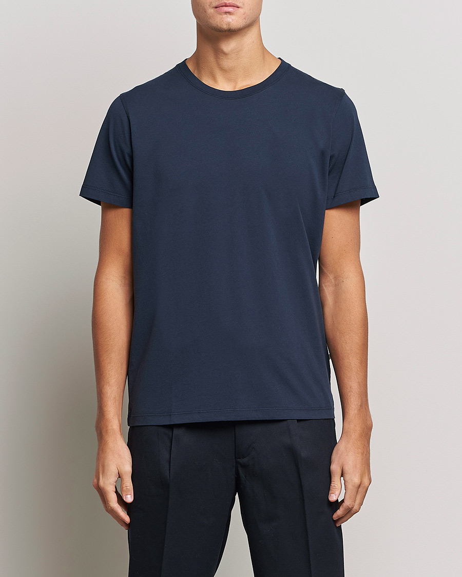 Herr | NN07 | NN07 | Pima Crew Neck Tee Navy Blue