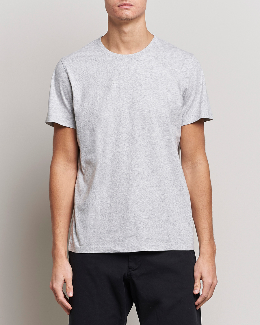 Herr | T-Shirts | NN07 | Pima Crew Neck Tee Light Grey Melange