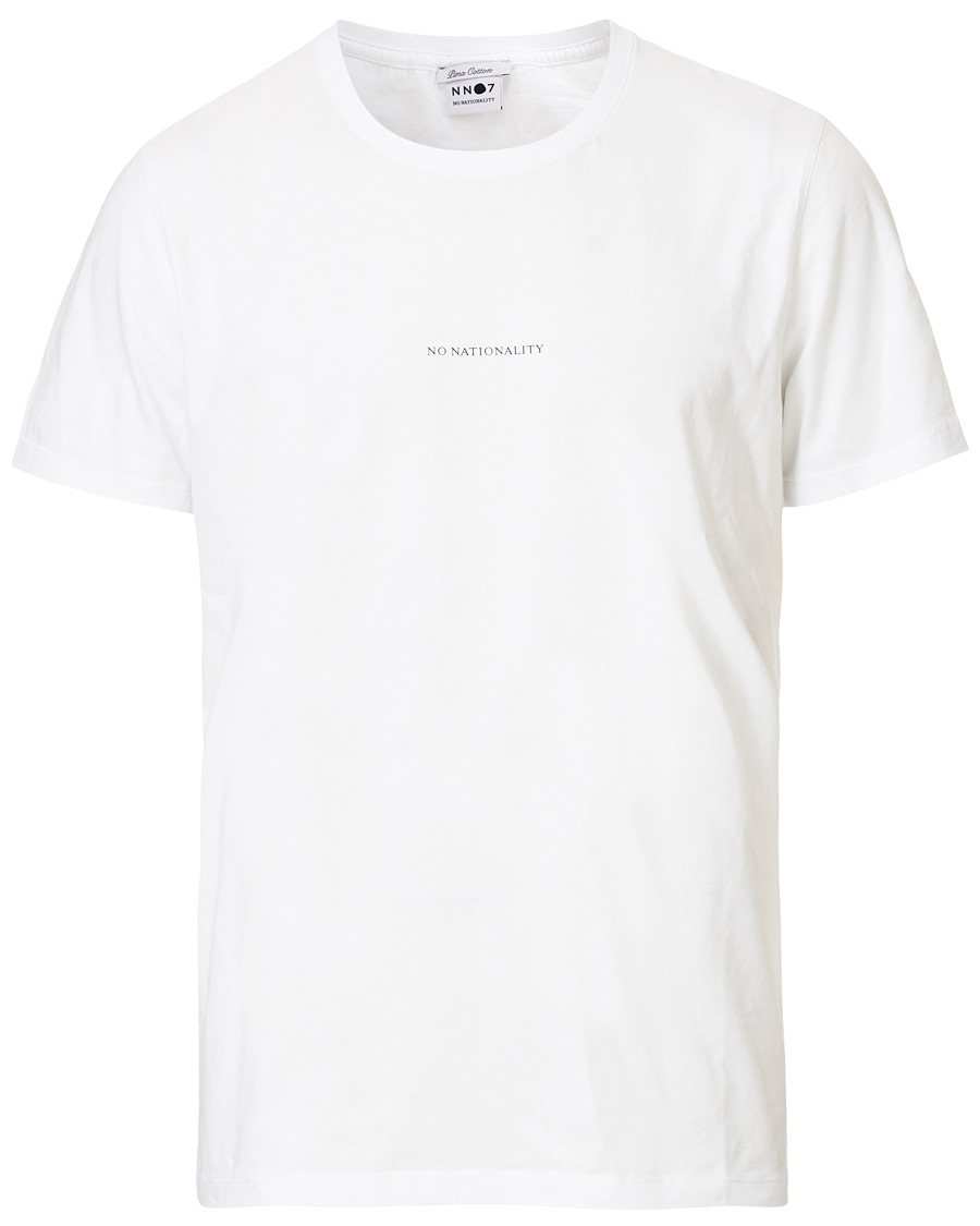 Herr | T-Shirts | NN07 | Ethan Printed Crew Neck Tee White
