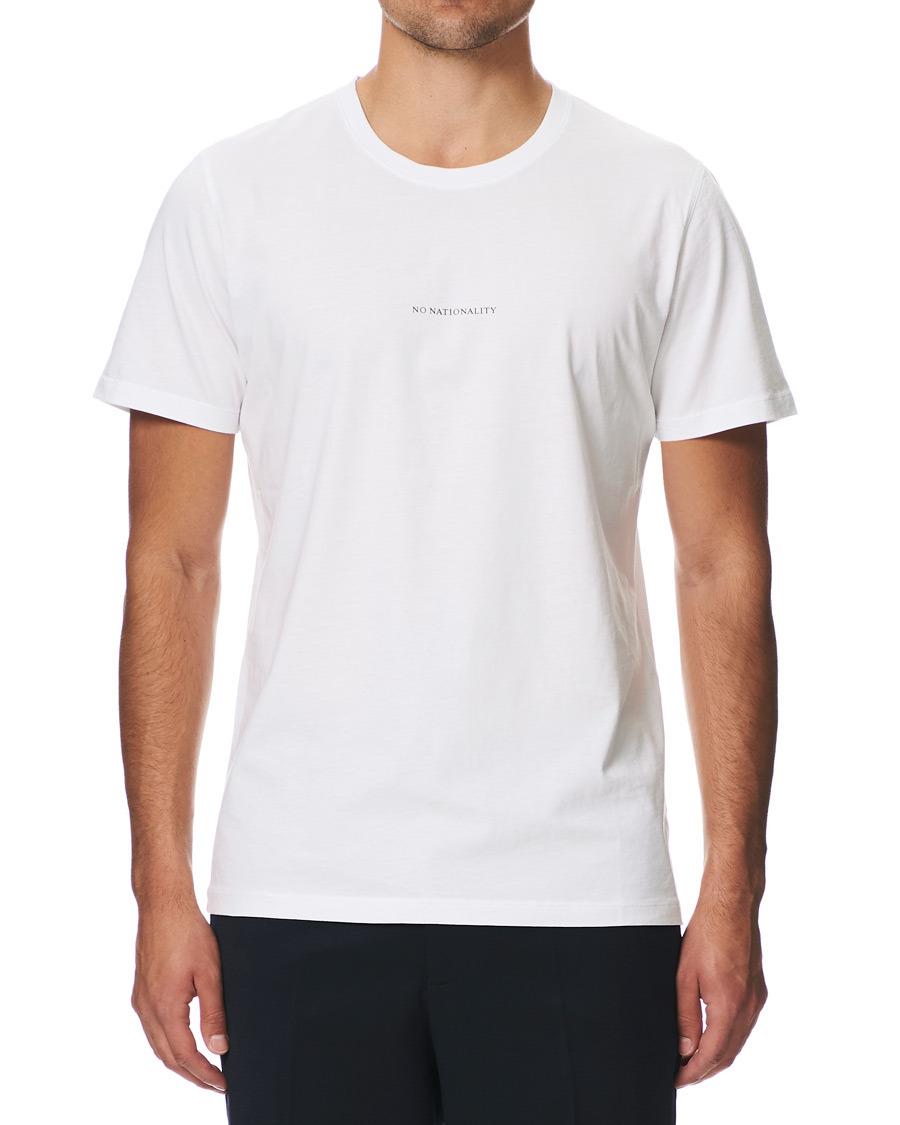 Herr | T-Shirts | NN07 | Ethan Printed Crew Neck Tee White