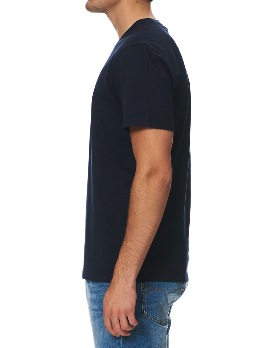 Herr | T-Shirts | NN07 | Ethan Printed Crew Neck Tee Navy Blue