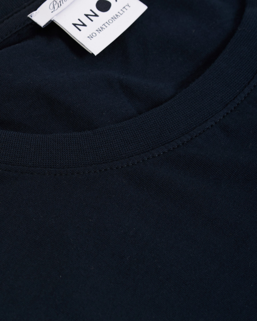 Herr | T-Shirts | NN07 | Ethan Printed Crew Neck Tee Navy Blue