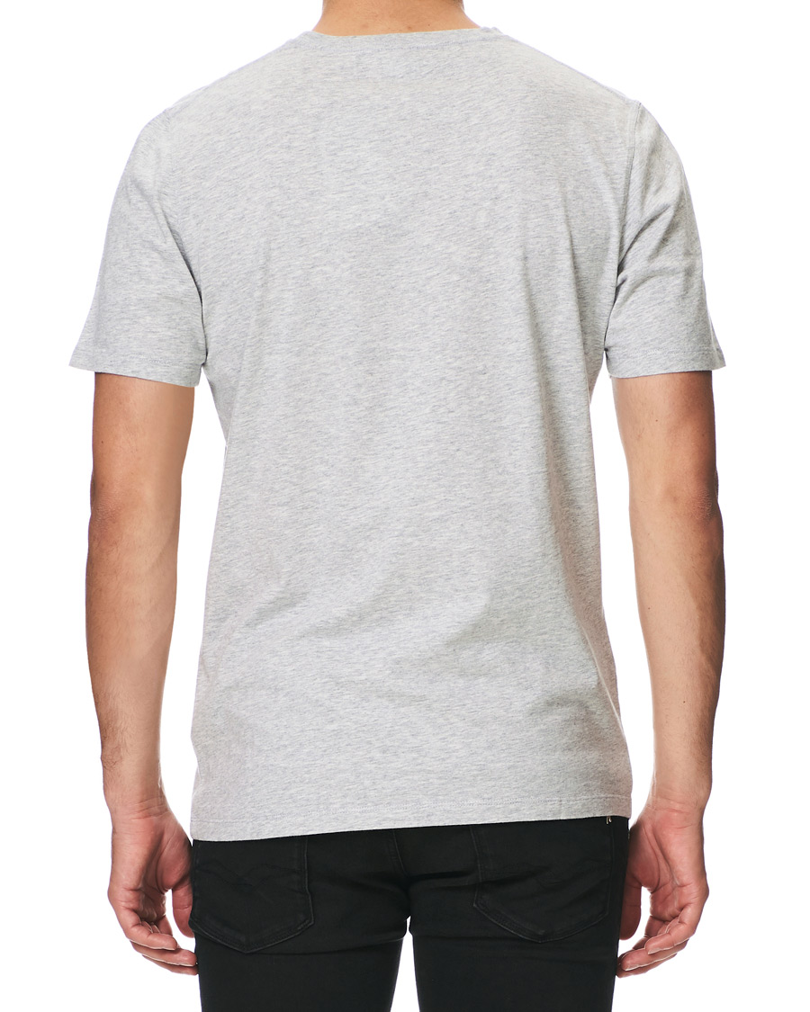 Herr | T-Shirts | NN07 | Ethan Printed Crew Neck Tee Light Grey Melange