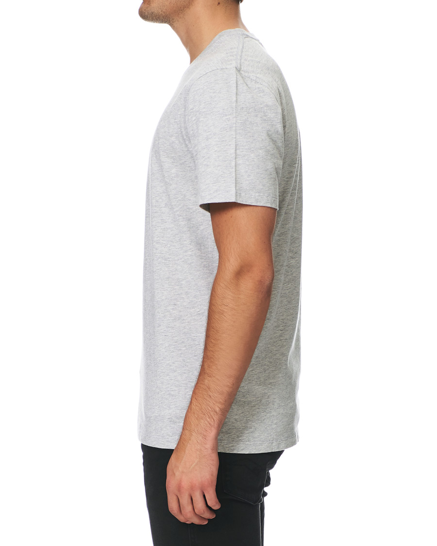 Herr | T-Shirts | NN07 | Ethan Printed Crew Neck Tee Light Grey Melange