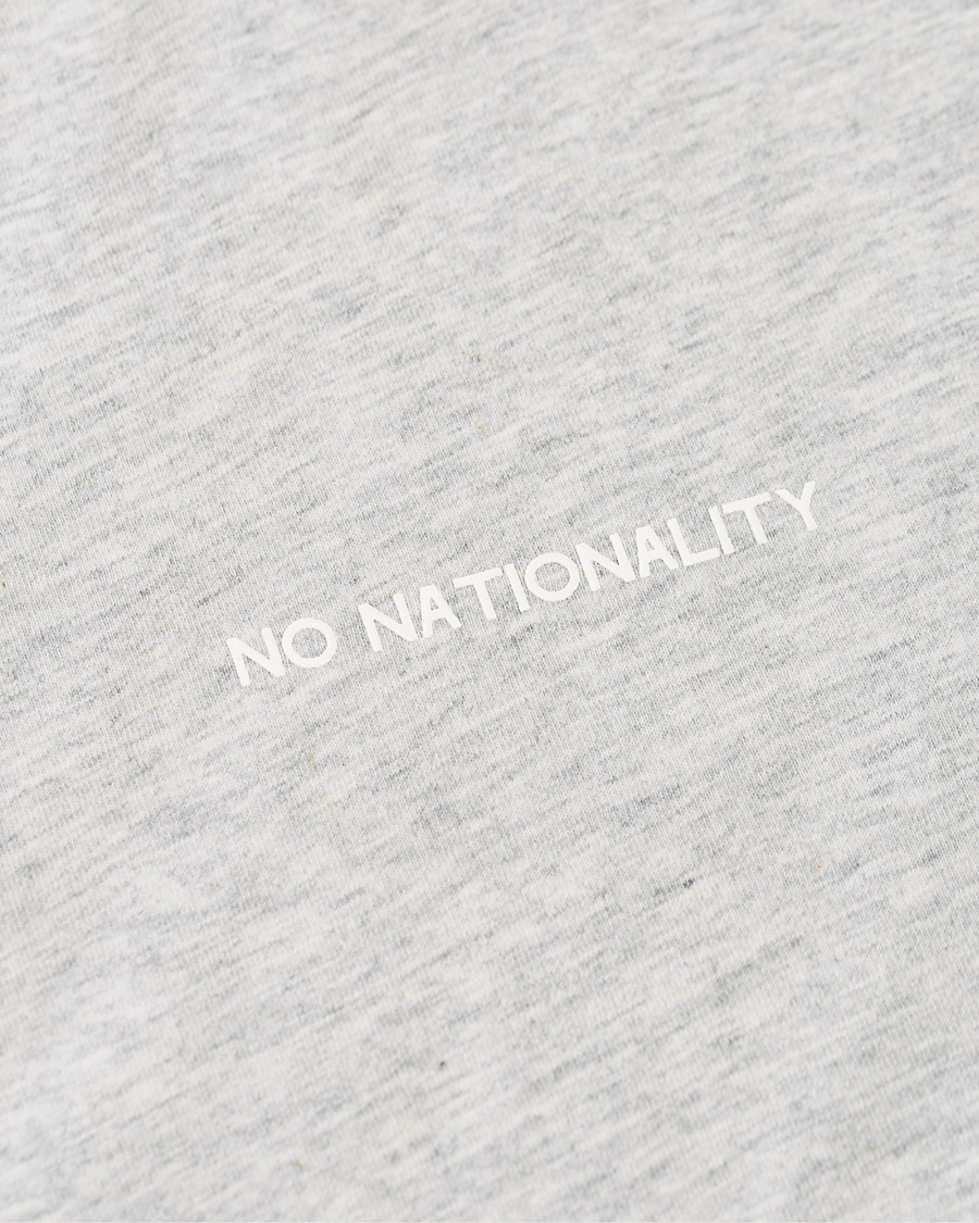 Herr | T-Shirts | NN07 | Ethan Printed Crew Neck Tee Light Grey Melange