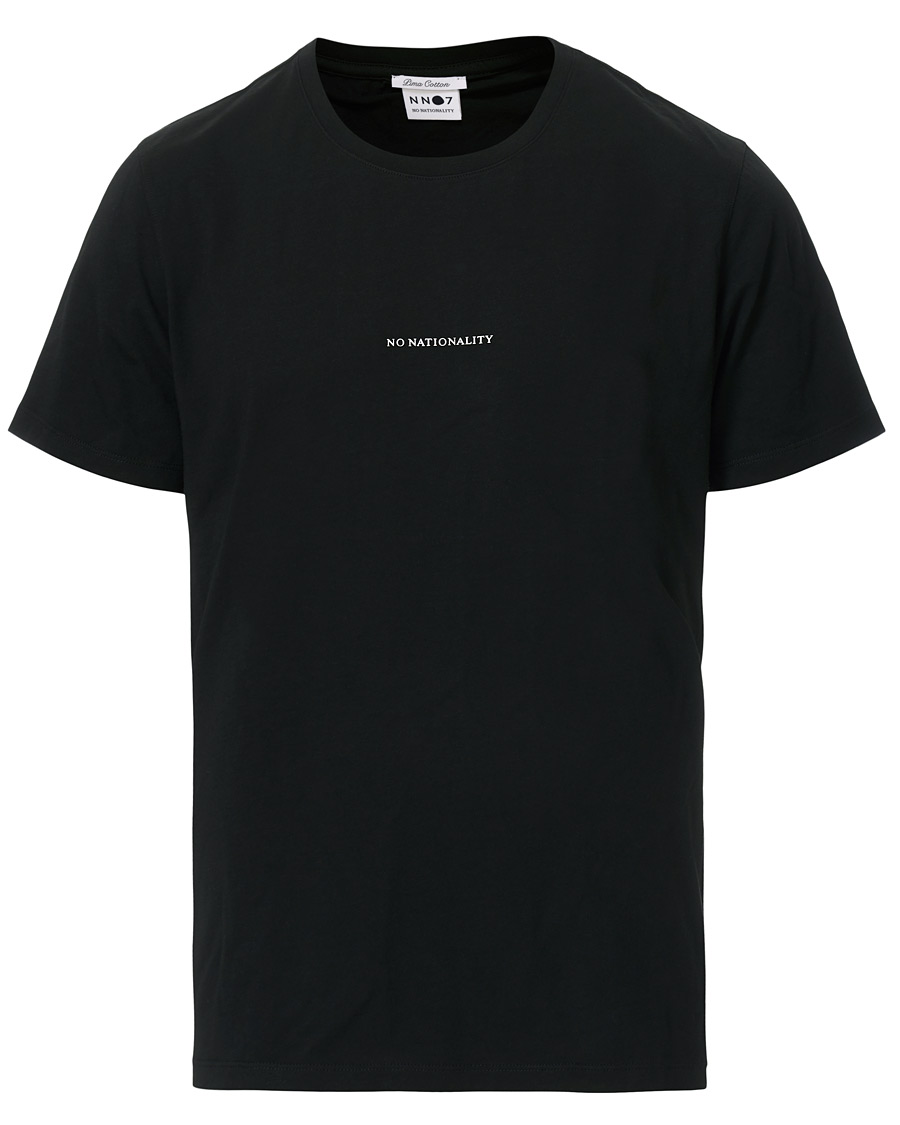 Herr | T-Shirts | NN07 | Ethan Printed Crew Neck Tee Black