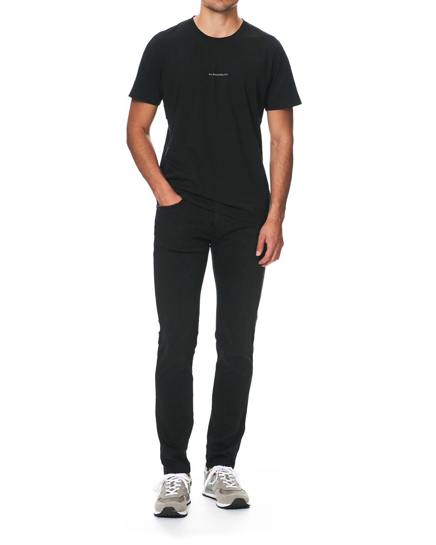 Herr | T-Shirts | NN07 | Ethan Printed Crew Neck Tee Black