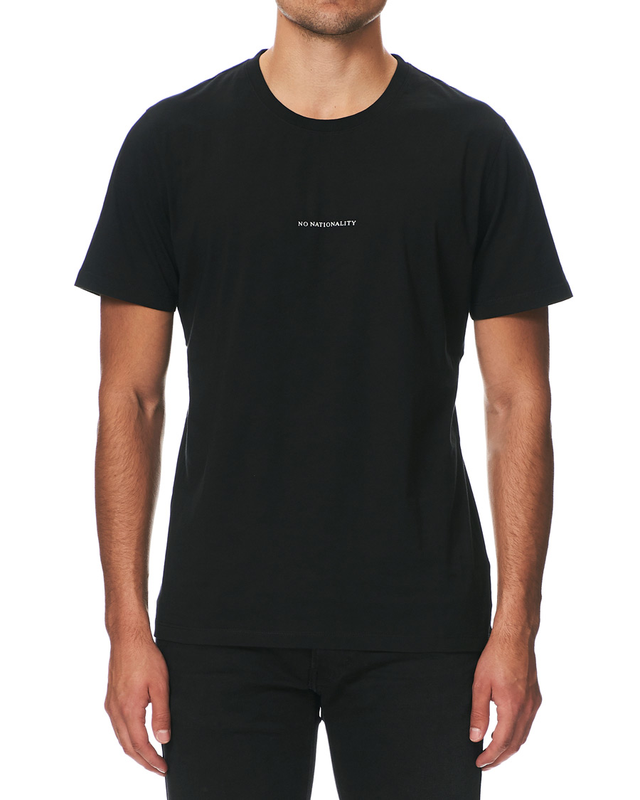 Herr | T-Shirts | NN07 | Ethan Printed Crew Neck Tee Black