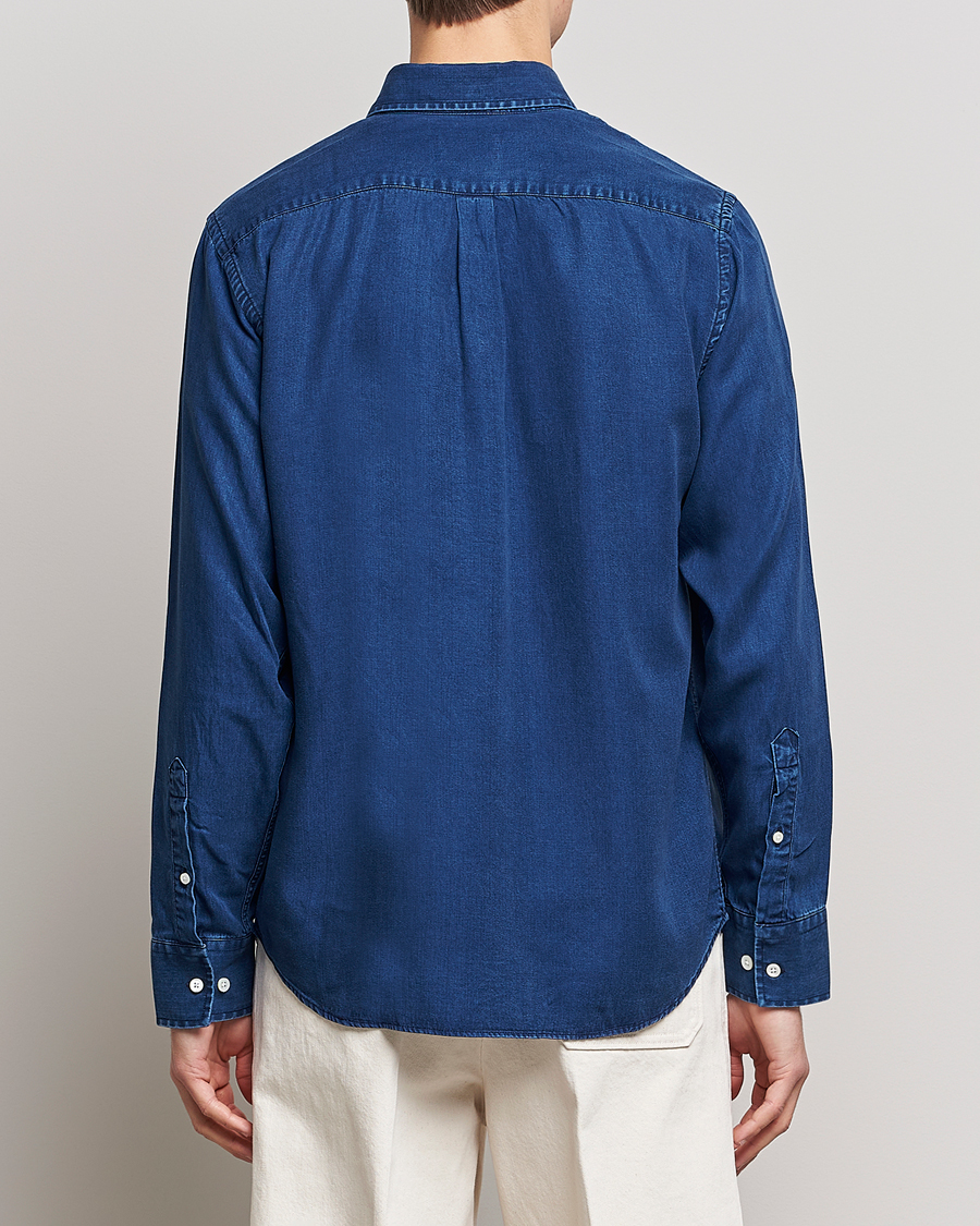 Herr | Skjortor | NN07 | Levon Tencel Denim Shirt Dark Indigo