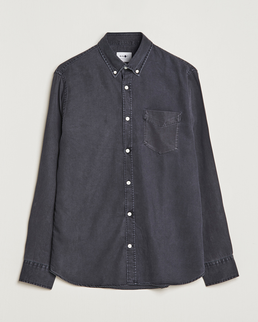 Herr | Skjortor | NN07 | Levon Tencel Denim Shirt Black