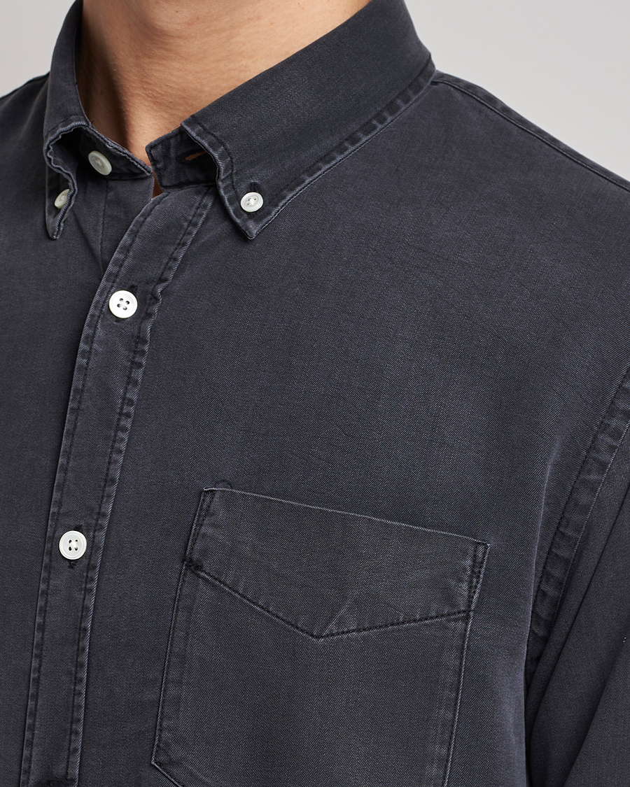 Herr | Skjortor | NN07 | Levon Tencel Denim Shirt Black