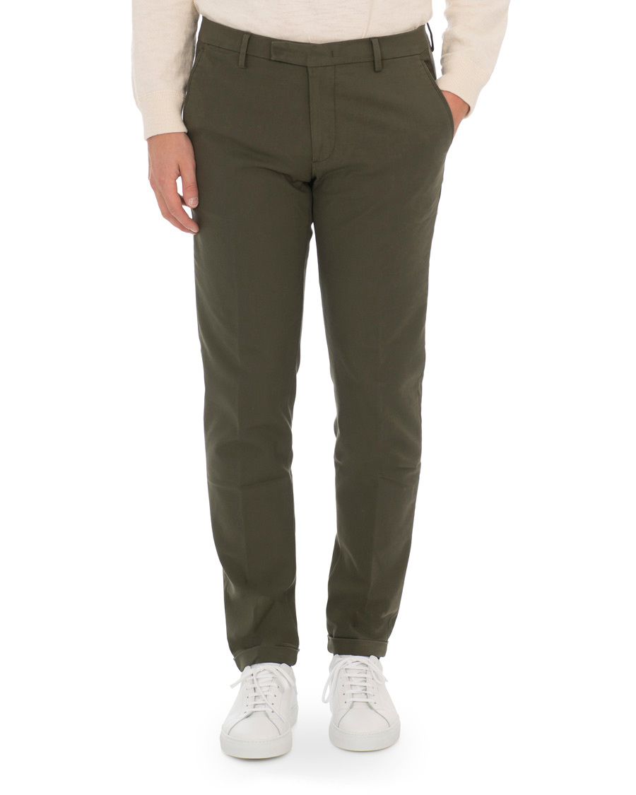 Herr | Byxor | NN07 | Scott Regular Fit Stretch Trousers Army Green