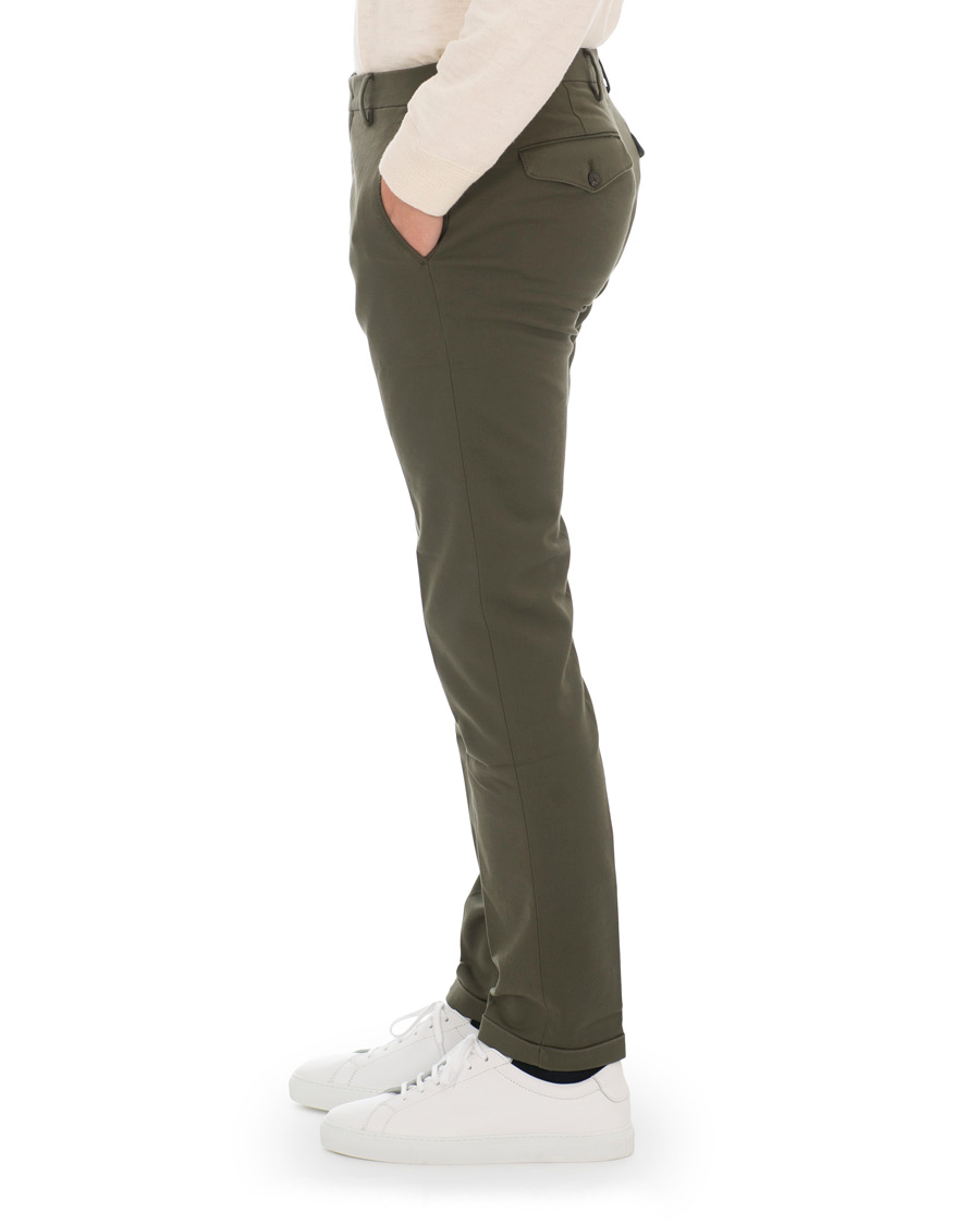 Herr | Byxor | NN07 | Scott Regular Fit Stretch Trousers Army Green