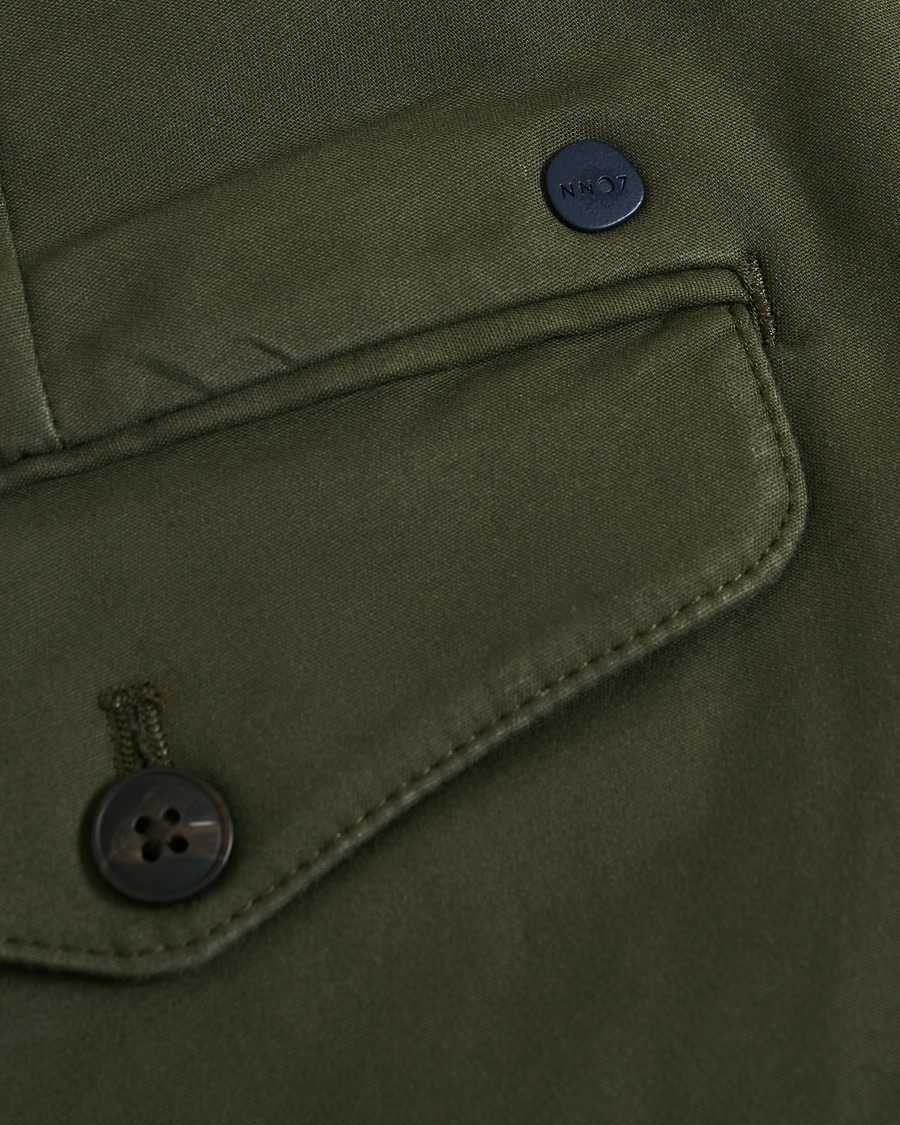 Herr | Byxor | NN07 | Scott Regular Fit Stretch Trousers Army Green