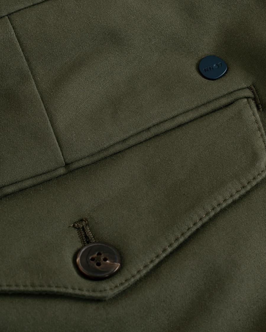 Herr | Byxor | NN07 | Scott Regular Fit Stretch Trousers Army Green