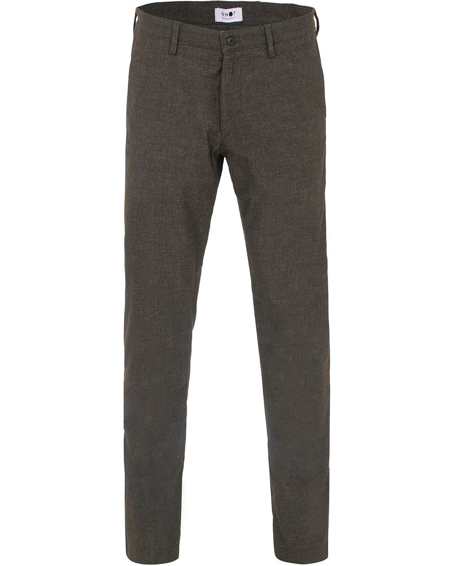 Herr | Byxor | NN07 | Karl Regular Fit Structure Stretch Chinos Brown