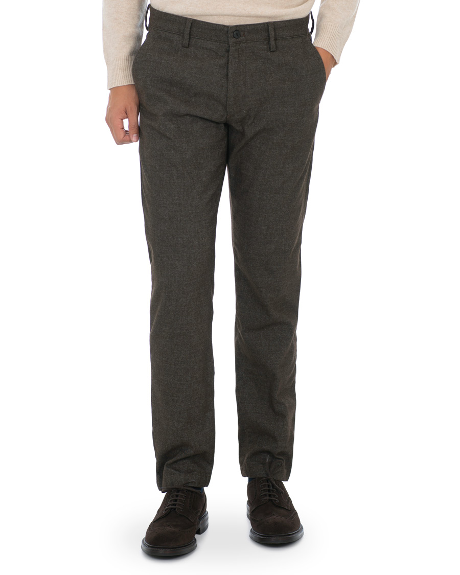 Herr | Byxor | NN07 | Karl Regular Fit Structure Stretch Chinos Brown