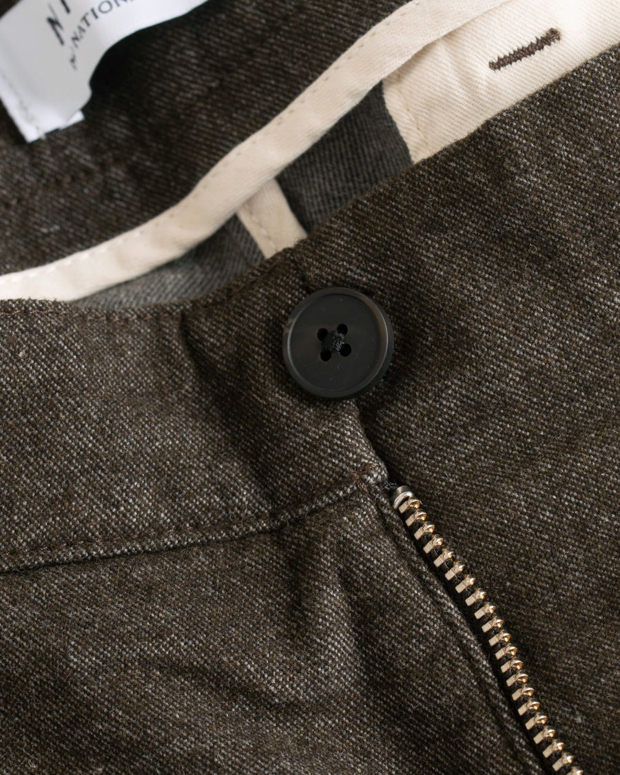Herr | Byxor | NN07 | Karl Regular Fit Structure Stretch Chinos Brown