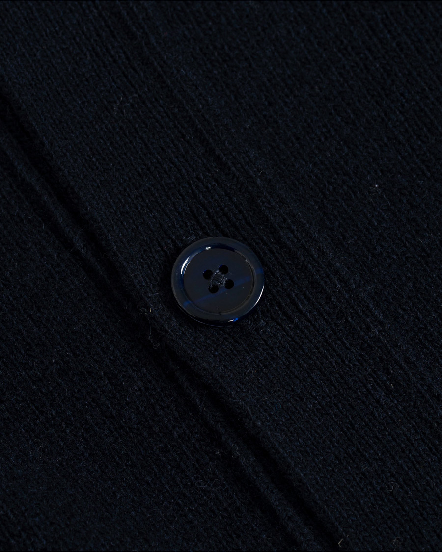 Herr | Tröjor | NN07 | Bjorn Wool Cardigan Navy Blue