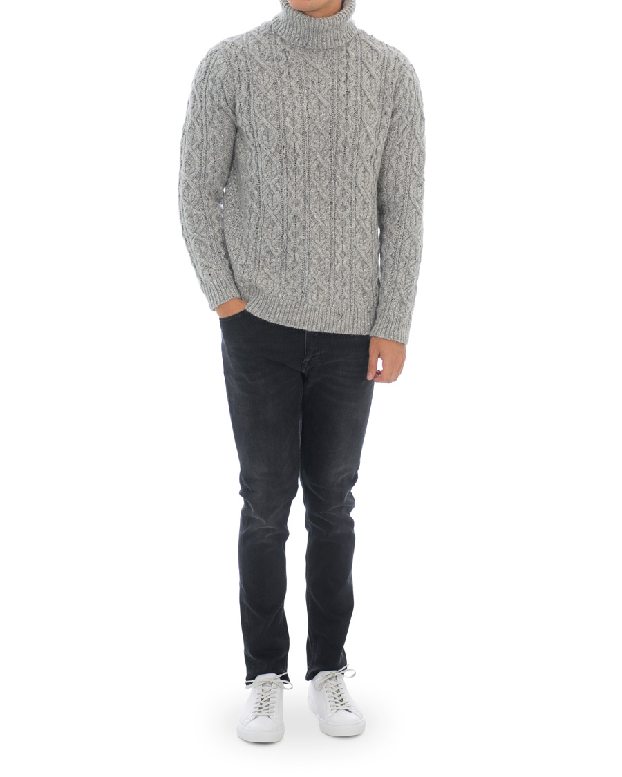 Herr | Tröjor | NN07 | Bert Cable Rollneck Grey