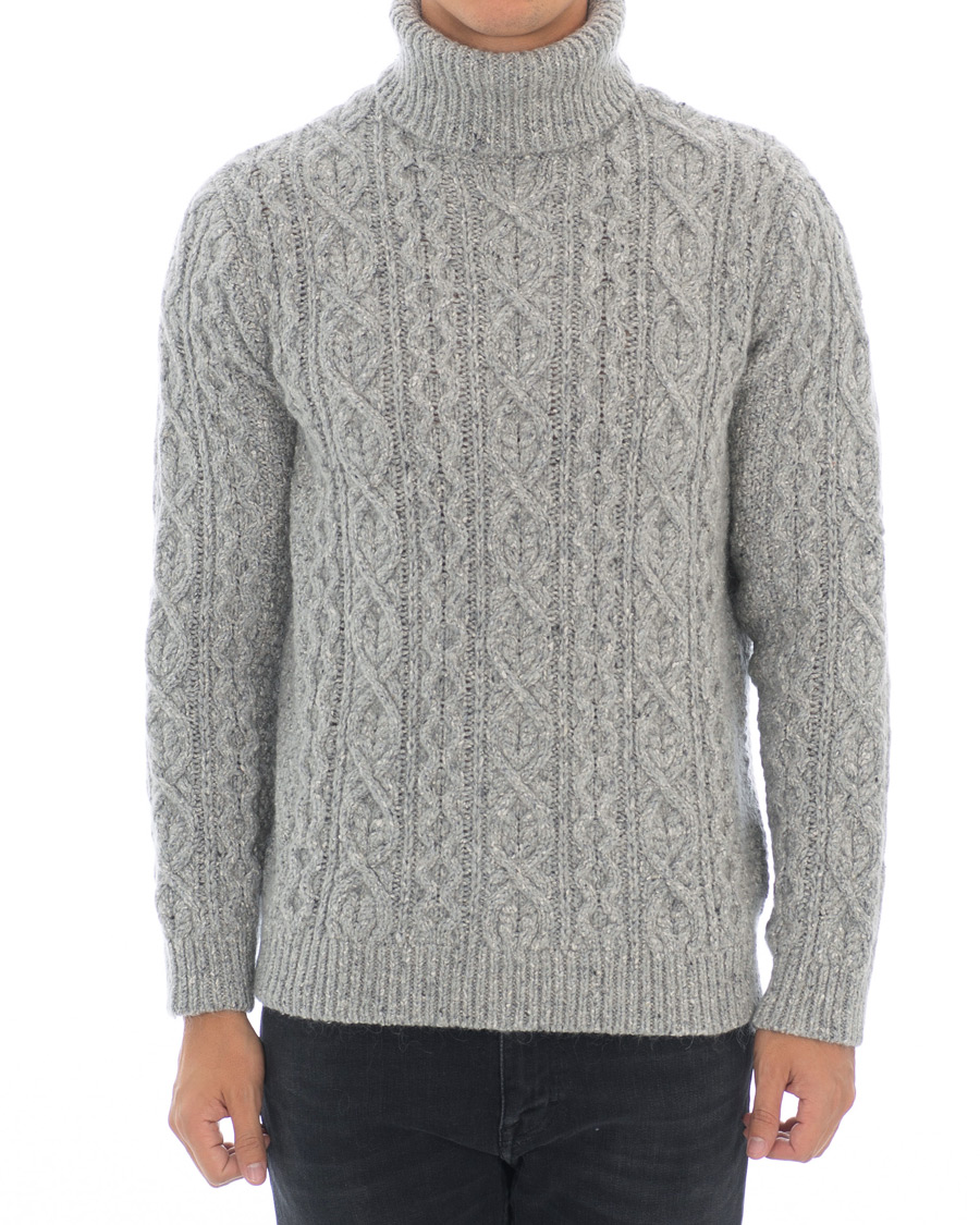 Herr | Tröjor | NN07 | Bert Cable Rollneck Grey