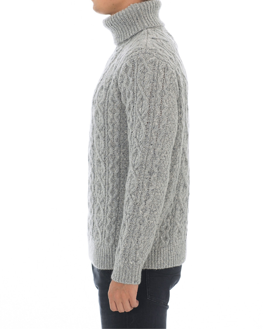Herr | Tröjor | NN07 | Bert Cable Rollneck Grey