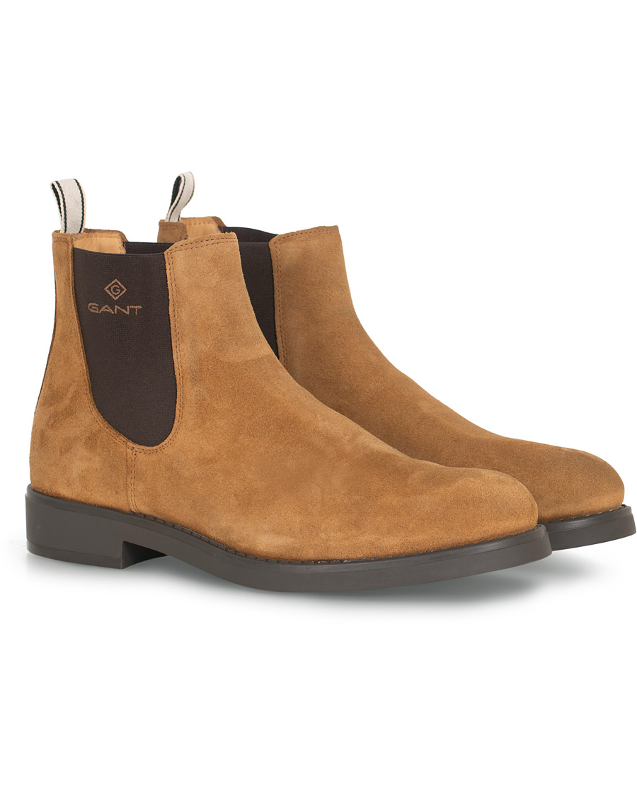 Herr | GANT Oscar Chelsea Boot Cognac Suede | GANT | Oscar Chelsea Boot Cognac Suede