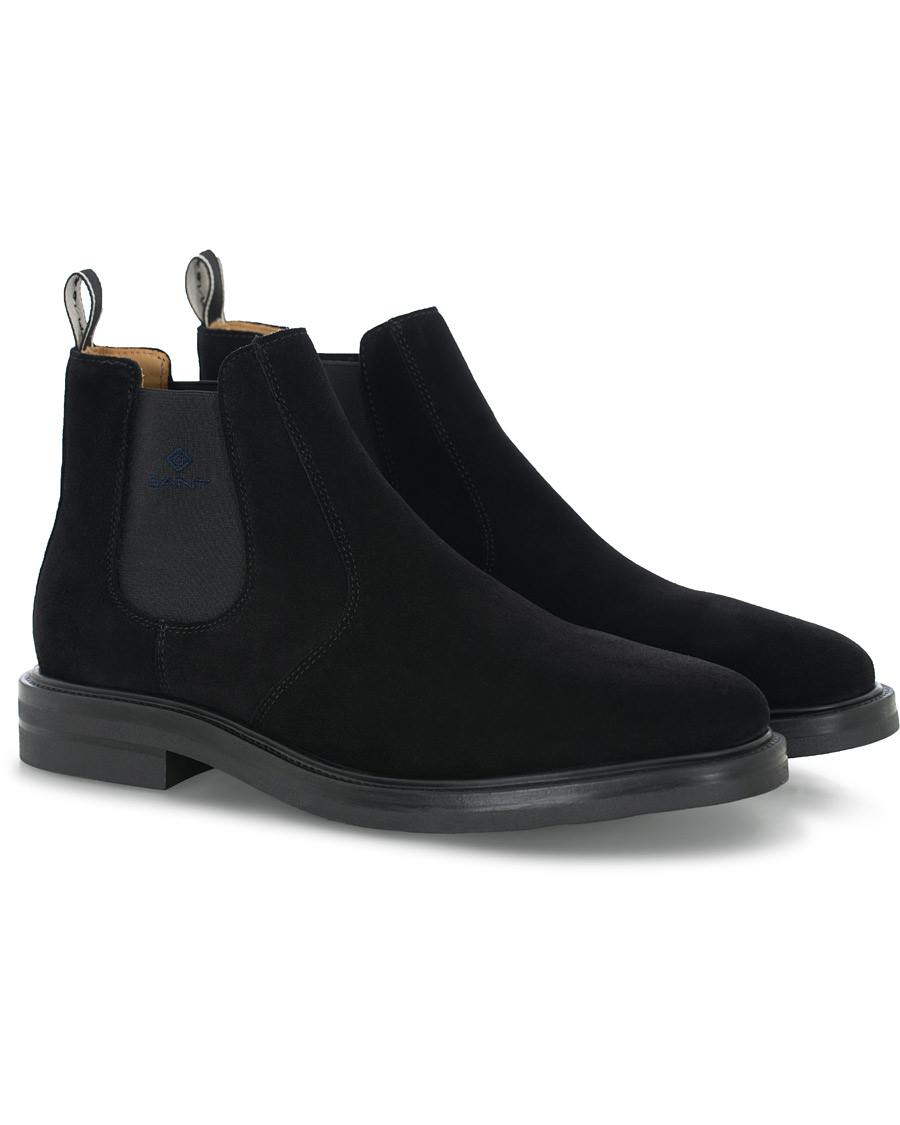 Herr | GANT Fargo Chelsea Boot Black Suede | GANT | Fargo Chelsea Boot Black Suede