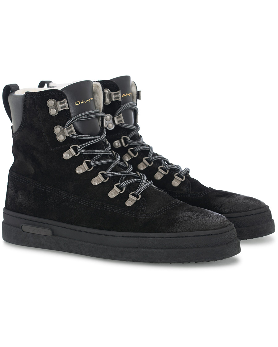 Herr | GANT Creek Wool Lined Boot Black Suede | GANT | Creek Wool Lined Boot Black Suede
