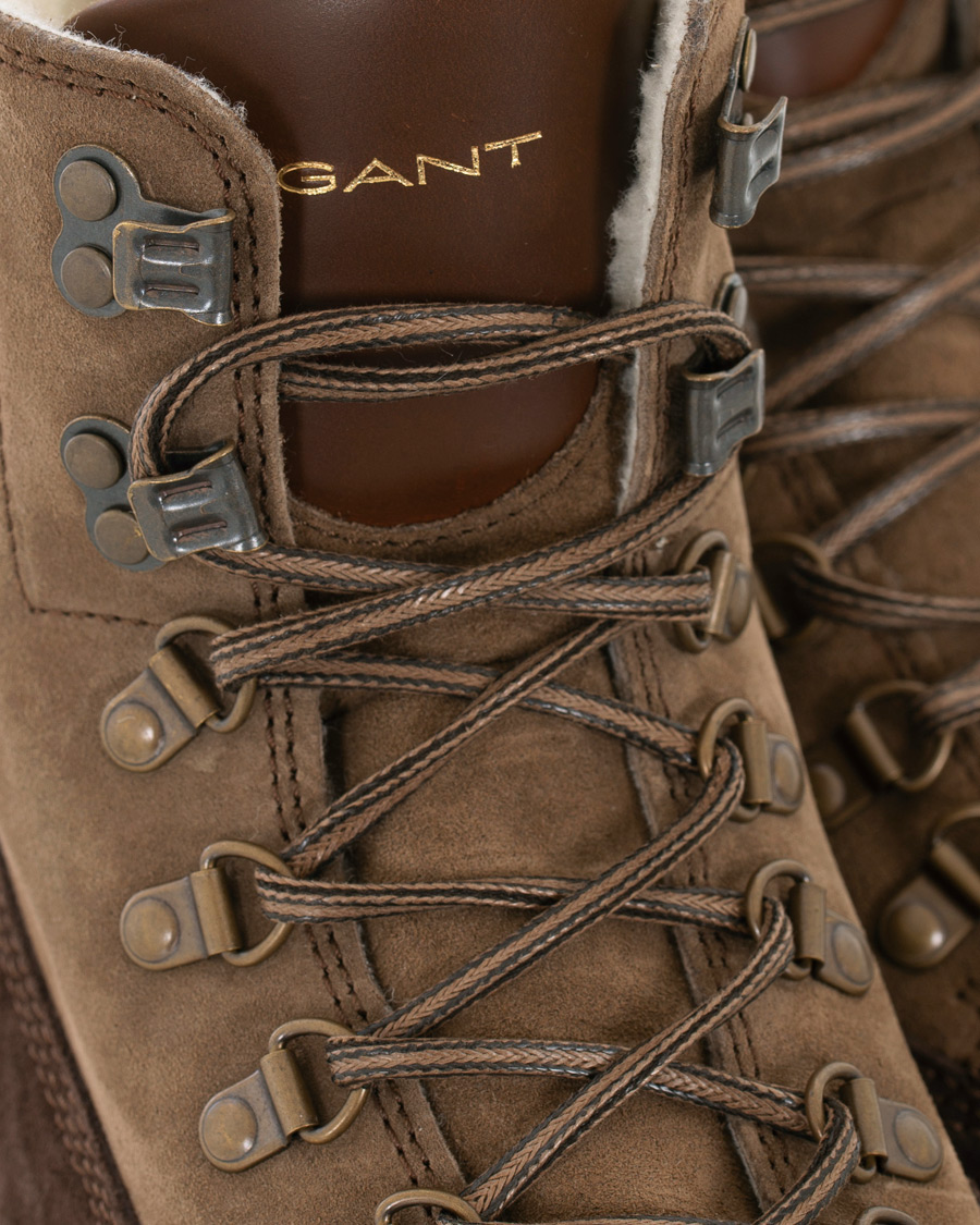 Herr | GANT Creek Wool Lined Boot Dark Brown Suede | GANT | Creek Wool Lined Boot Dark Brown Suede