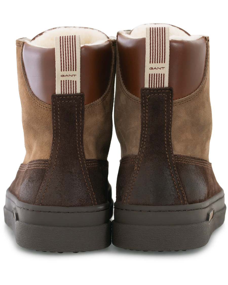 Herr | GANT Creek Wool Lined Boot Dark Brown Suede | GANT | Creek Wool Lined Boot Dark Brown Suede