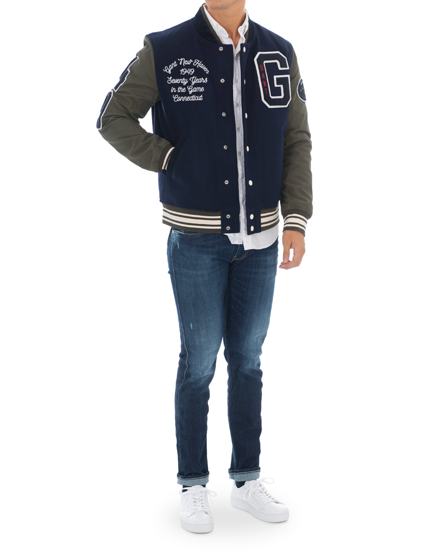 Herr | Jackor | GANT | Varsity Jacket Marine