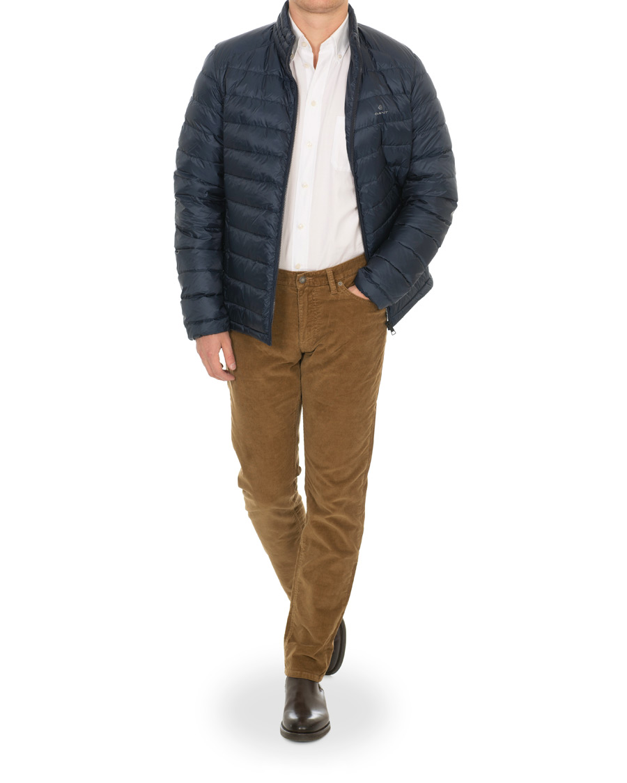 Herr | Byxor | GANT | Slim Fit Corduroy 5-Pocket Jeans Warm Khaki