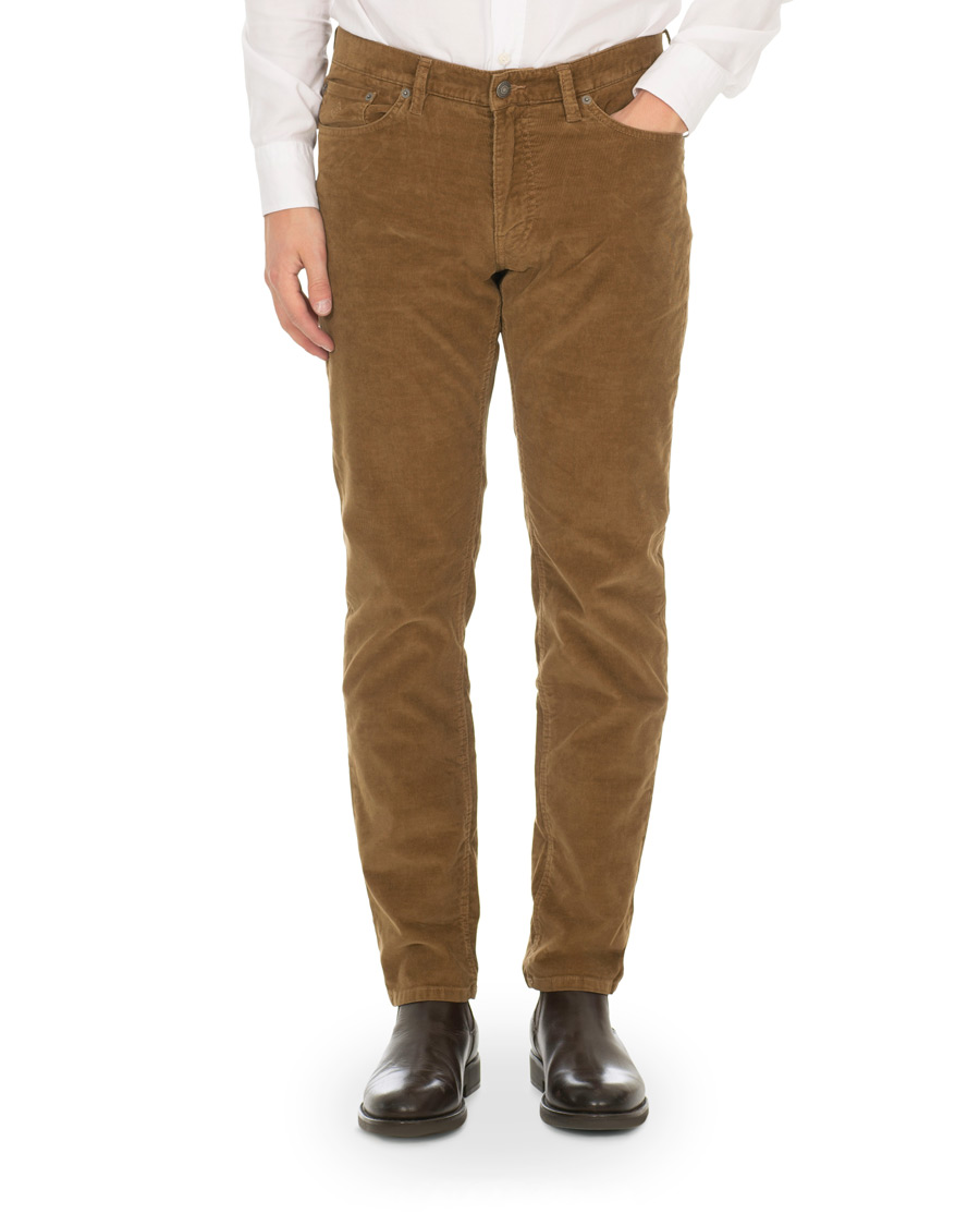 Herr | Byxor | GANT | Slim Fit Corduroy 5-Pocket Jeans Warm Khaki