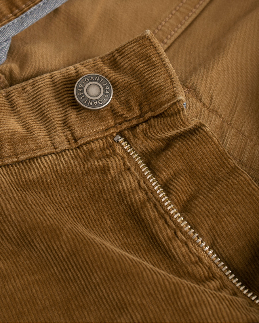 Herr | Byxor | GANT | Slim Fit Corduroy 5-Pocket Jeans Warm Khaki