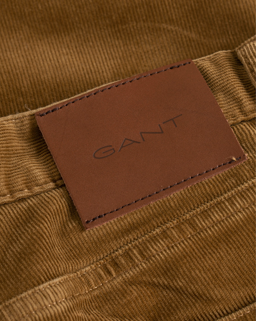 Herr | Byxor | GANT | Slim Fit Corduroy 5-Pocket Jeans Warm Khaki