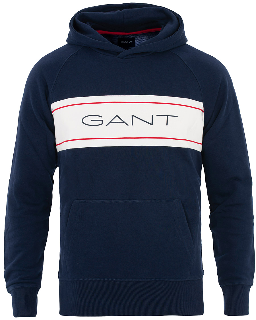 Herr | Tröjor | GANT | Archive Hoodie Evening Blue