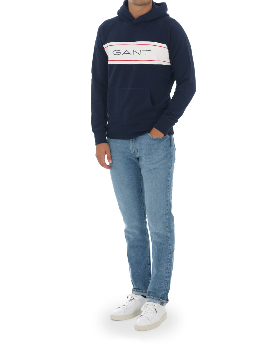 Herr | Tröjor | GANT | Archive Hoodie Evening Blue