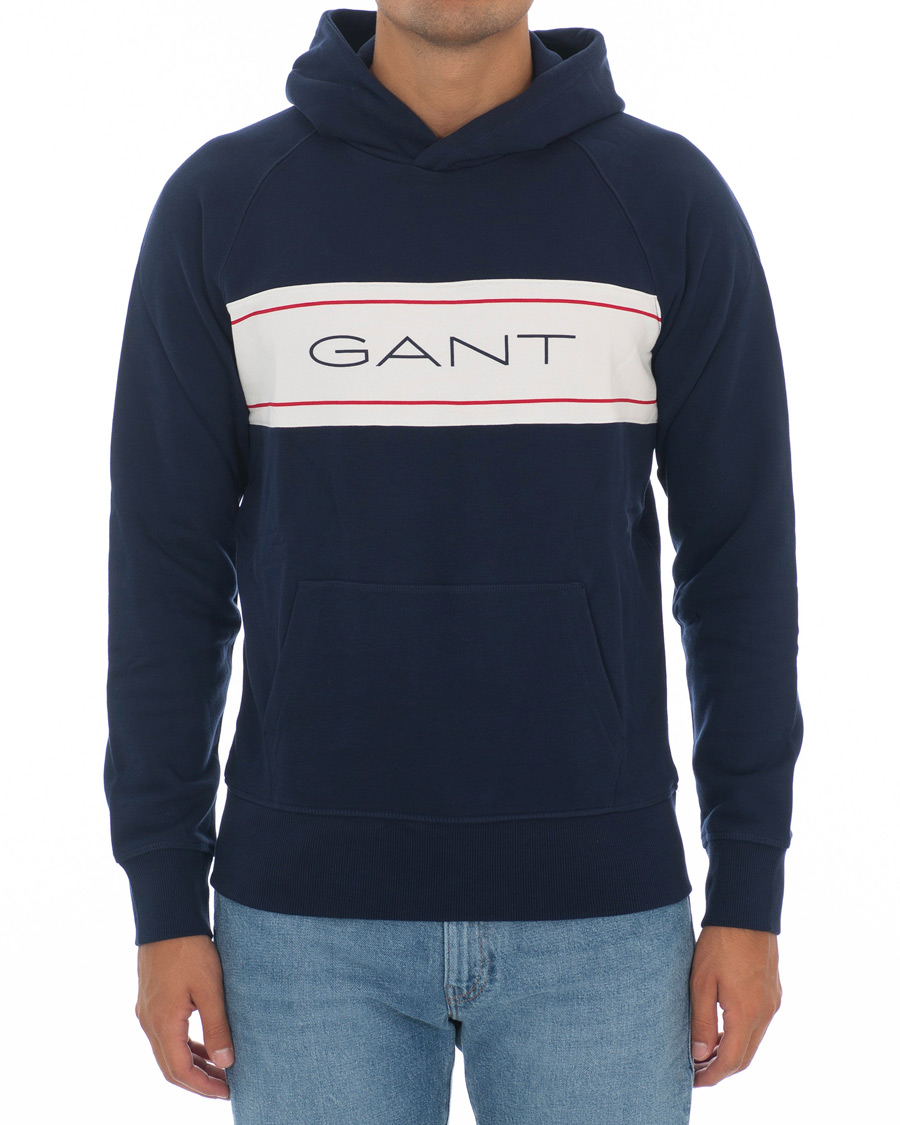 Herr | Tröjor | GANT | Archive Hoodie Evening Blue