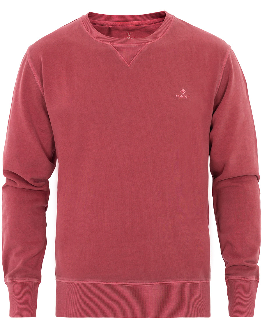 Herr | Tröjor | GANT | Winter Faded Crew Neck Sweatshirt Mahogany Red