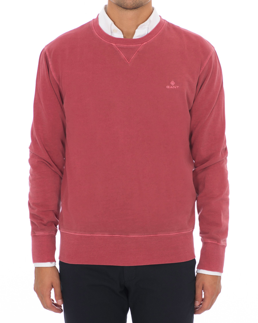 Herr | Tröjor | GANT | Winter Faded Crew Neck Sweatshirt Mahogany Red