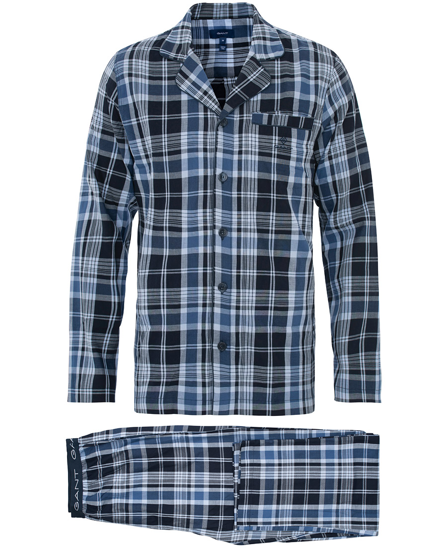 Herr | Pyjamas & Morgonrockar | GANT | Check Pyjama Set Vintage Blue