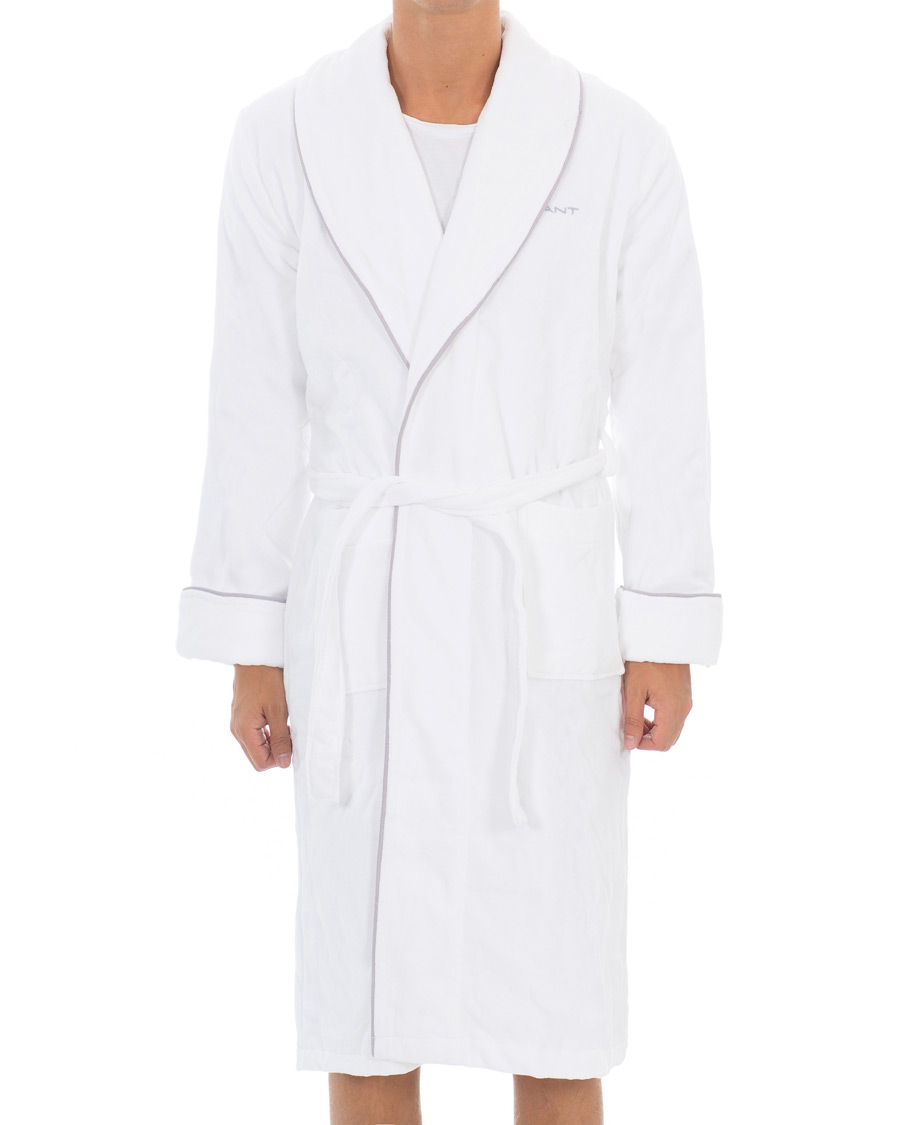 Herr | Pyjamas & Morgonrockar | GANT | Premium Velour Robe White