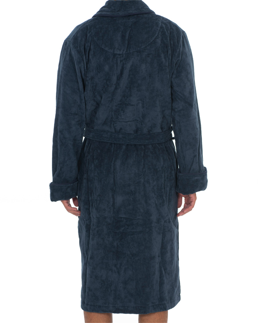 Herr | Pyjamas & Morgonrockar | GANT | Premium Velour Robe Evening Blue