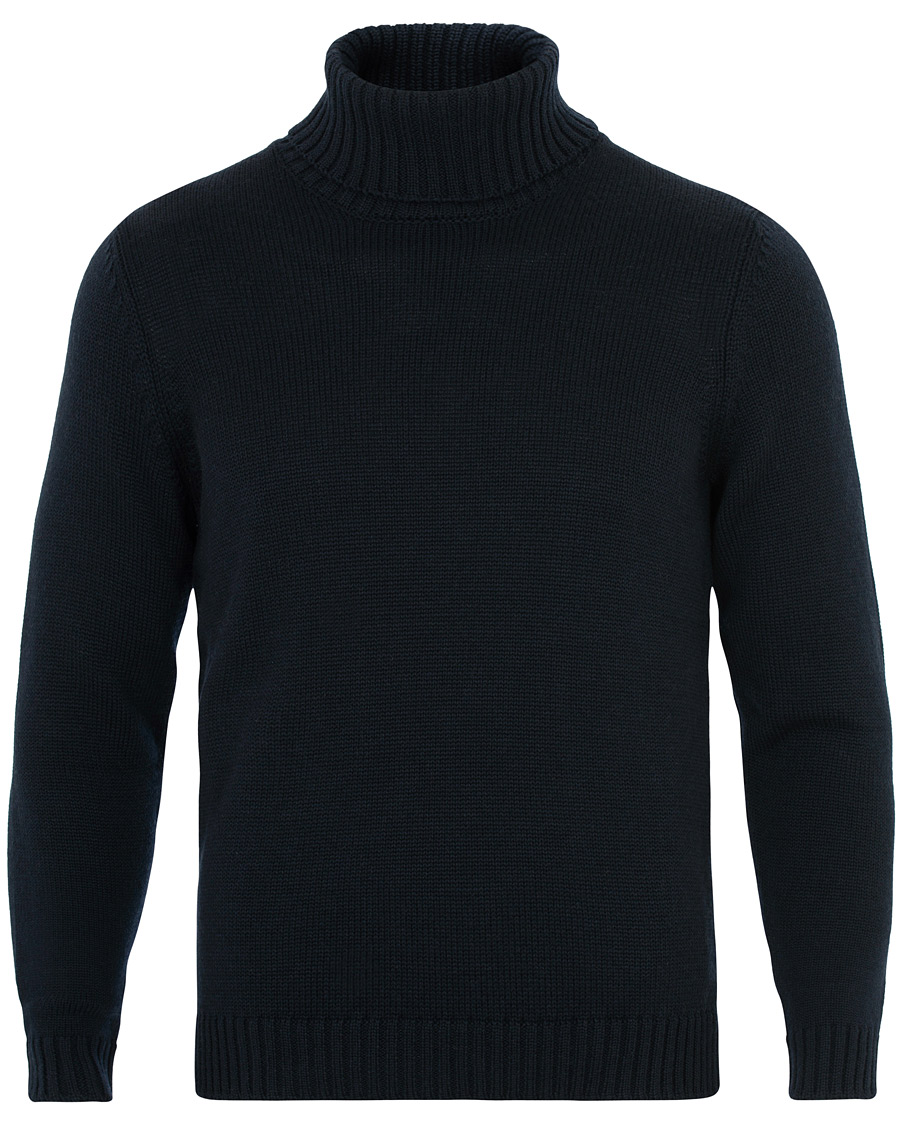 Herr | Tröjor | Zanone | Virgin Merino Wool Rollneck Navy