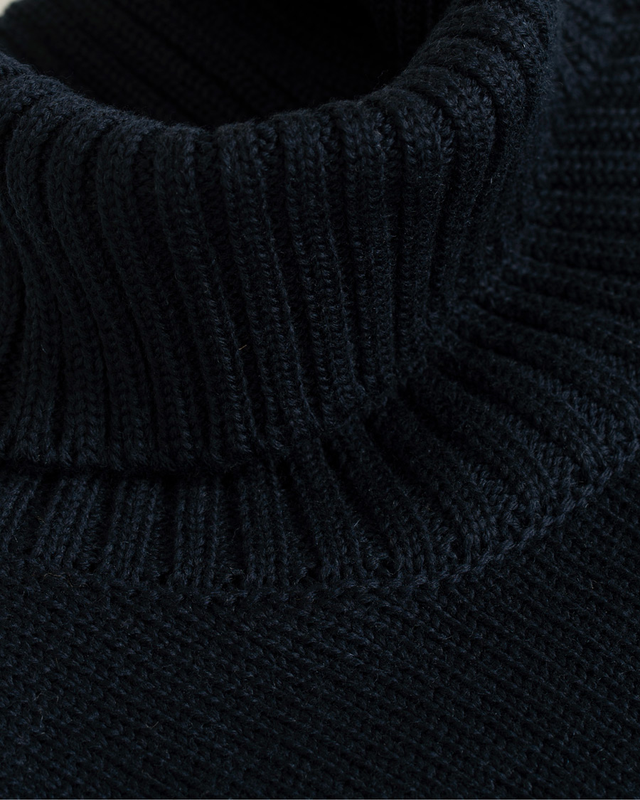 Herr | Tröjor | Zanone | Virgin Merino Wool Rollneck Navy