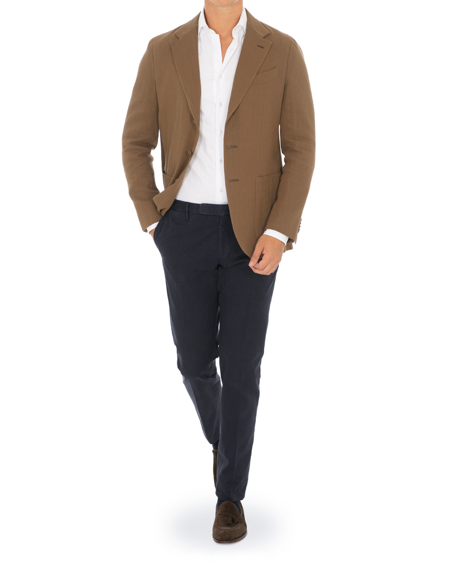Herr | Byxor | Incotex | Slim Fit Comfort Chino Navy