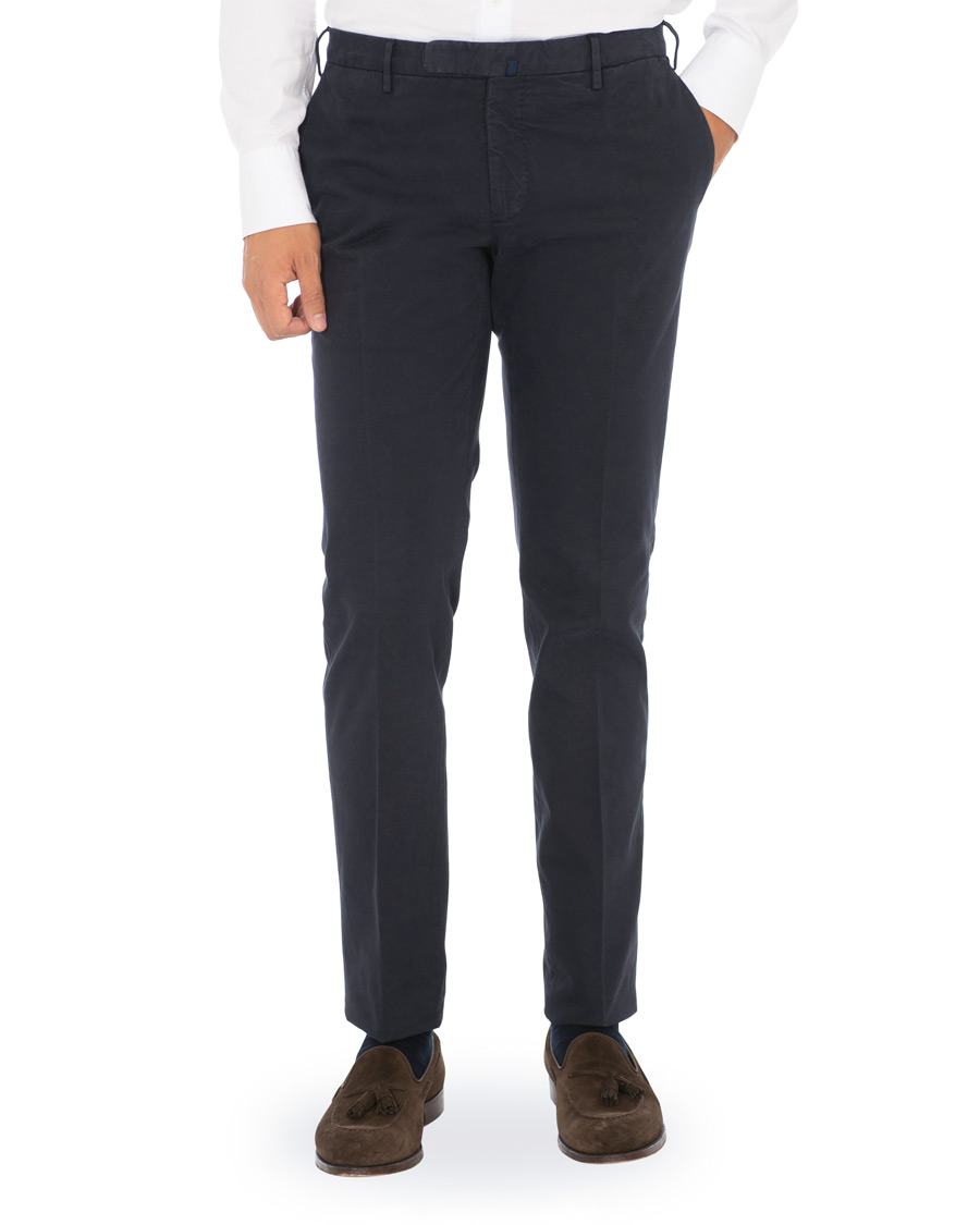 Herr | Byxor | Incotex | Slim Fit Comfort Chino Navy