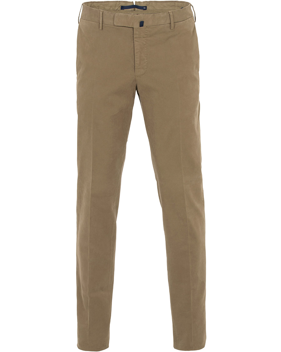 Herr | Byxor | Incotex | Slim Fit Comfort Chino Khaki
